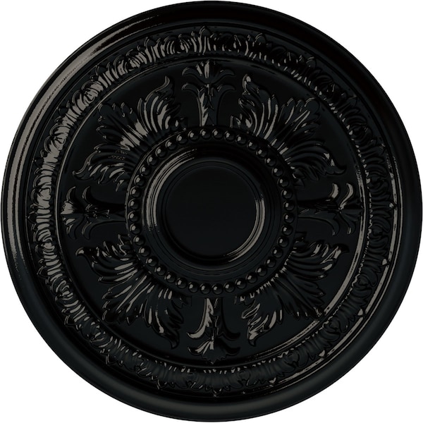 Ekena Millwork Tellson Ceiling Medallion (Fits Canopies up to 6 3/4"), Hnd-Painted Black Pearl, 30 5/8"OD x 2 1/2"P CM30TEBPS - main